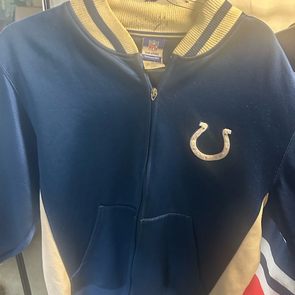 Blue and White NFL Team Apparel Jacket - Colts, IN